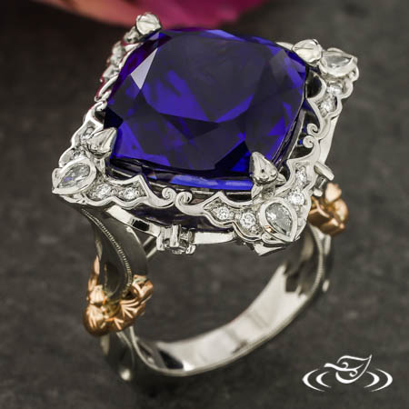 Tanzanite Bat Halo Ring