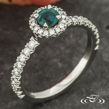 Alexandrite Halo Ring 