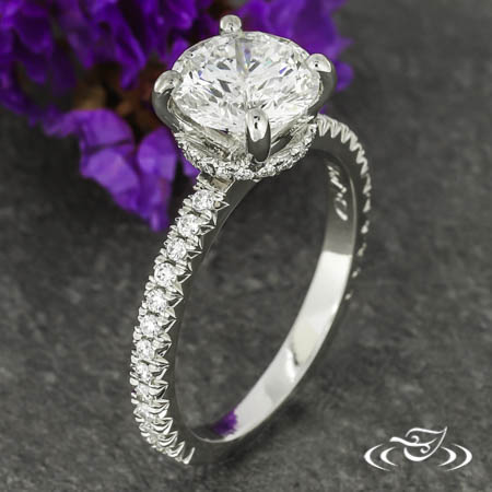  Hidden Halo Engagement Ring