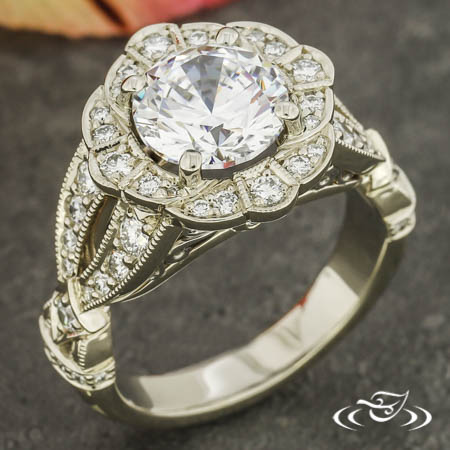 Scalloped Diamond Halo 