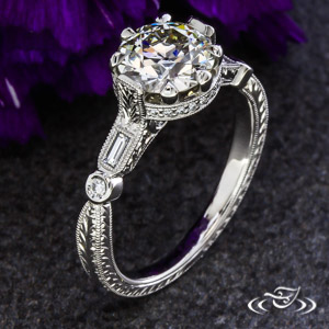 Vintage inspired engagement rings